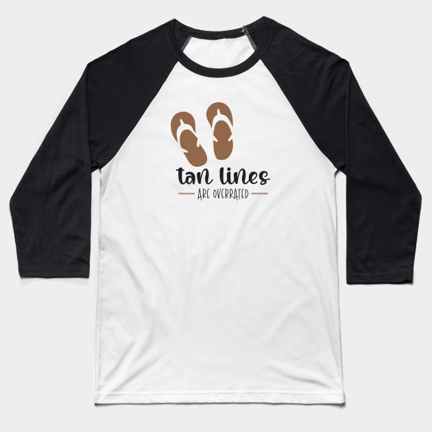 TAN LINES ARE OVERRATED Baseball T-Shirt by Hou-tee-ni Designs